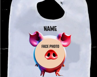 Pig Bib, Adult Reusable Bib