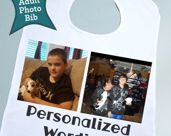 Full Color Images Adult Bib, Two Photo Bib