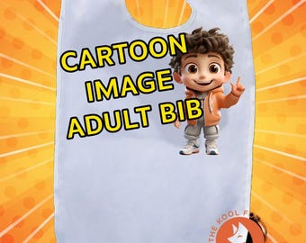 Adult Cartoon Art Bib Personalized Funny Send Your Image