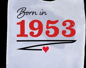 Custom Birthday Year Adult Bib, Reusable High Color Print