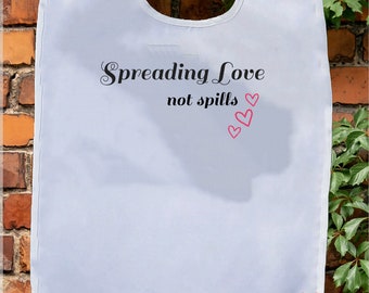 Love Adult Bib, Reusable Bib