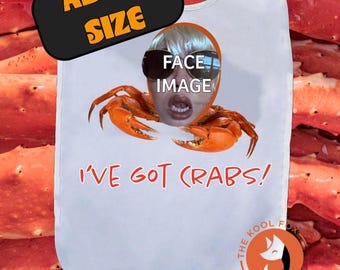I Got Crabs Adult Clothing Protector Bib Feast Joke Silly Gift
