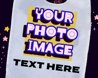 Personalized Teenager Bib With Your Photo and Text - Washable and Reusable Teen Young Adult.