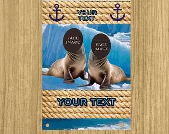 Alaska Arctic Cruise Door Banner Flag Magnetic Vacation Seal Otter Iceberg