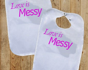 Wedding Couple Bibs, Messy Adult Bibs Set