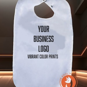 Business Adult Bib Customize With Logo or Image, Adult Bib for Your Business Washable