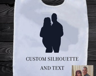 Custom Silhouette Adult Bib, Special Event Keepsake