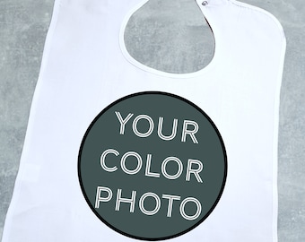 Custom Image Adult Bib, Your Color Photo Bib