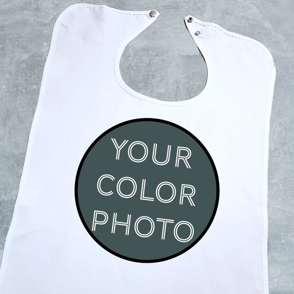 Custom Image Adult Bib, Your Color Photo Bib