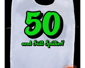 Customizable Adult Birthday Bib, Reusable Novelty Gift