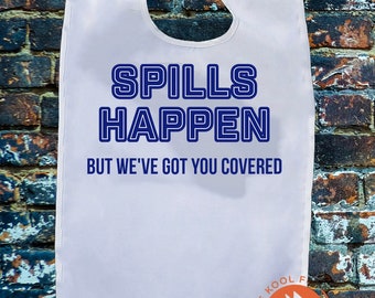 Adult Novelty Spill Bib,  Unisex Clothing Protector Bib
