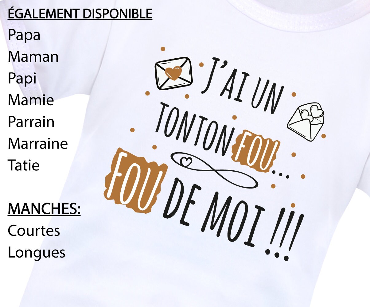 Body Bébé Annonce Grossesse / Naissance – Idée Cadeau Original Pour Papa, Papi, Mamie, Parrain, Marraine, Tonton, Tatie
