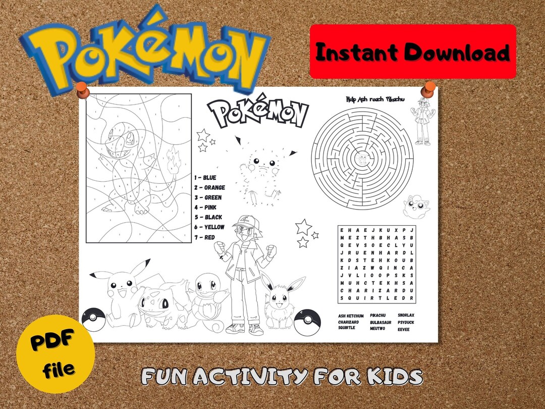 Printable Pokemon Activity Sheet - Il 1080xN.4409964090 Brjw 