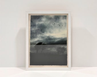 Handmade Wooden Box Frame with Gallery Acrylic Glazing | High Quality Deep Box Frame | Easy fit-up | Black / White | Wood Grain Finish