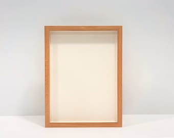Oak Handmade Wooden Box Frame with Gallery Acrylic Glazing | High Quality Deep Box Frame | Solid Wood | Easy fit-up | Wood Grain Finish
