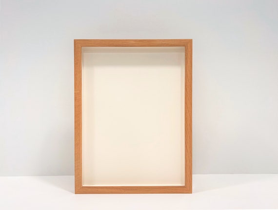 Oak Handmade Wooden Box Frame with Gallery Acrylic Glazing | High Quality Deep Box Frame | Solid Wood | Easy fit-up | Wood Grain Finish