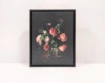 Handmade Wooden Tray (Float) Frame for Canvases - 22mm Rebate | High Quality Picture Frame | Tray Frame | Black / White | Wood Grain Finish