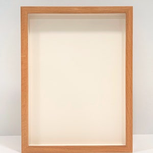Oak Handmade Wooden Box Frame With Gallery Acrylic Glazing | High ...