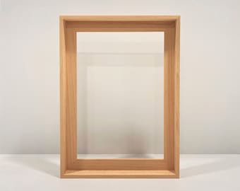 Handmade Wooden Tray Natural (Float) Frame for Canvases - 25mm Rebate | High Quality Canvas Frame | Floating Tray Frame | Waxed or Unwaxed