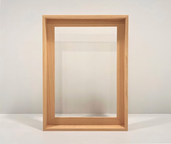 Handmade Wooden Tray Natural (Float) Frame for Canvases - 25mm Rebate | High Quality Canvas Frame | Floating Tray Frame | Waxed or Unwaxed