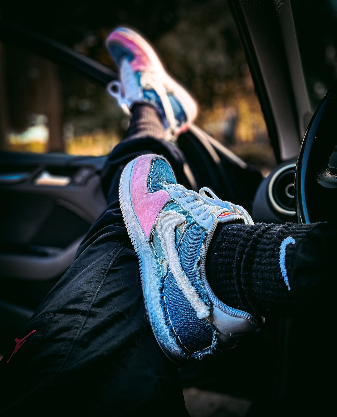 custom denim air force 1