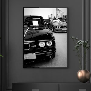 Wall Art Bmw M3 Car Poster Black and White and Poster Car Wall Art Print Only Digital Car Poster Home Decor Car lovers