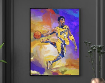 Wand Kunst Kobe Bryant Poster Kobe Bryant Druck Kobe Bryant Wand Kunst Basketball Poster Kobe Bryant Wand Dekor Sport Poster