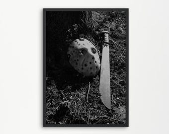 Jason Friday 13th Digital Print Halloween Wall Art Horror Movie Wall Hangings