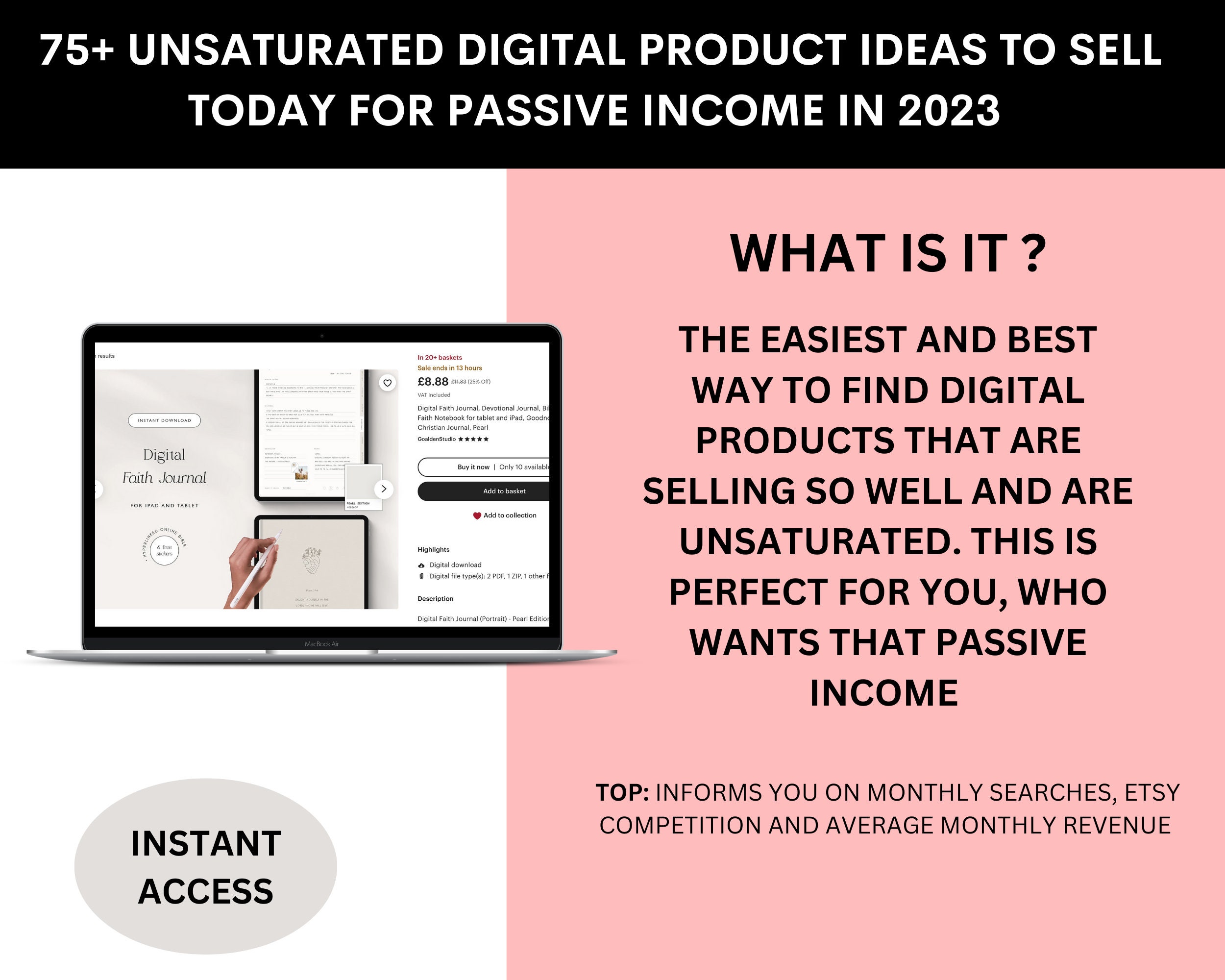 75+ Digital Products Ideas to Sell Today for Passive Income, Etsy ...