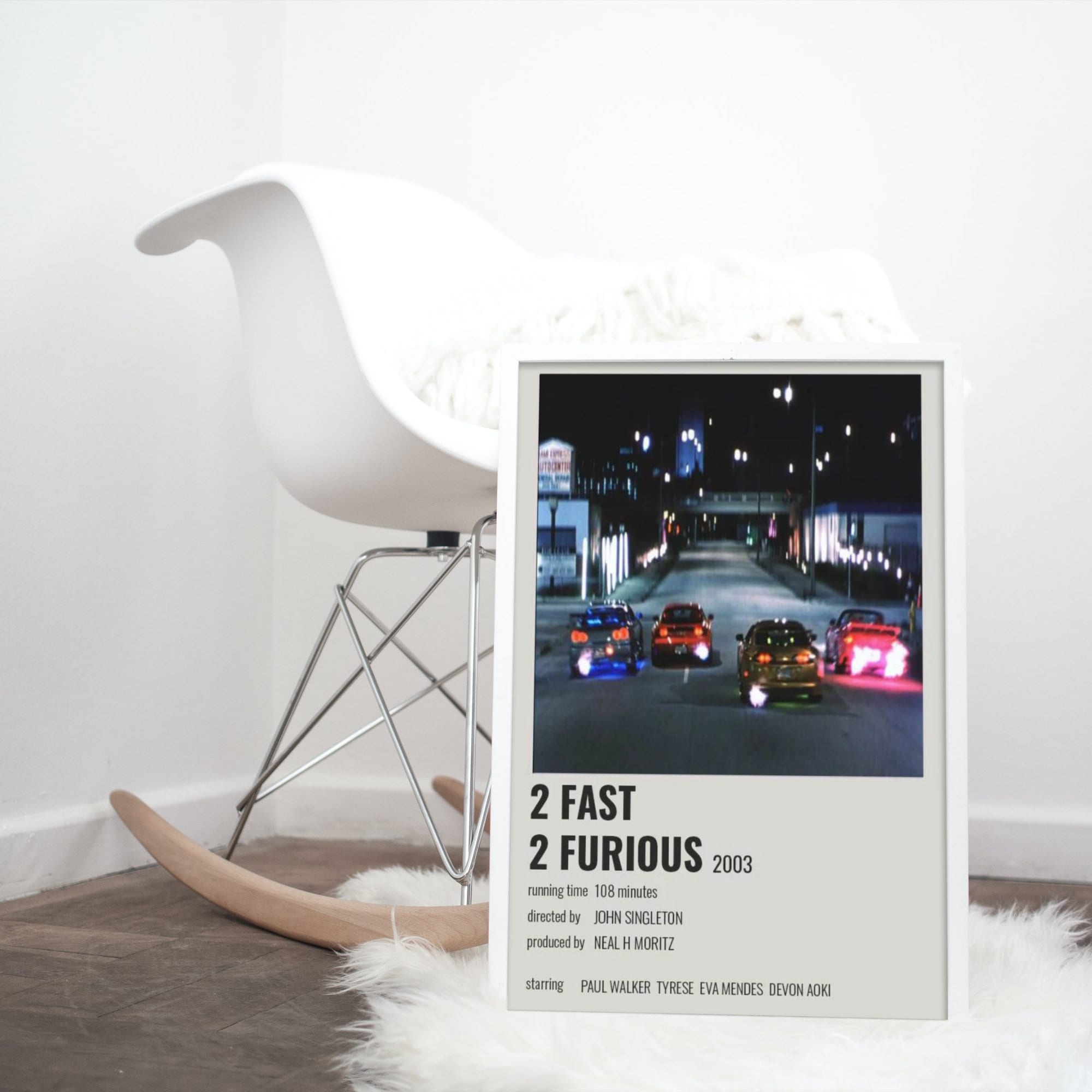 JDM Sport Car Poster 2 Fast 2 Furious Poster decorativo su tela da parete per soggiorno, camera da letto, 30 x 45 cm