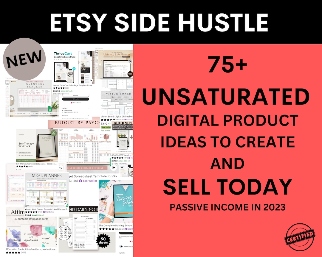 75+ Digital Products Ideas to Sell Today for Passive Income, Etsy ...