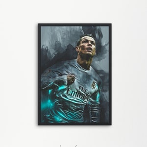 Cristiano Ronaldo Wall Art, Cr7 Poster, Football Poster, Sports Poster, Digital Wall Art, Football, Soccer Wall Art
