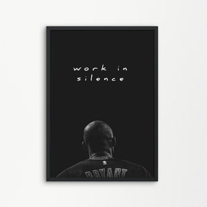 Wall Art Kobe Bryant Poster Basketball Poster Sports Poster Quote Poster Kobe Bryant Print Basketball Wall Art Motivational Poster Décor