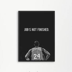 Wandkunst Kobe Bryant Poster Basketball Poster Sportplakat Zitat Poster Kobe Bryant Druck Basketball Wandkunst Motivationsposter Dekor