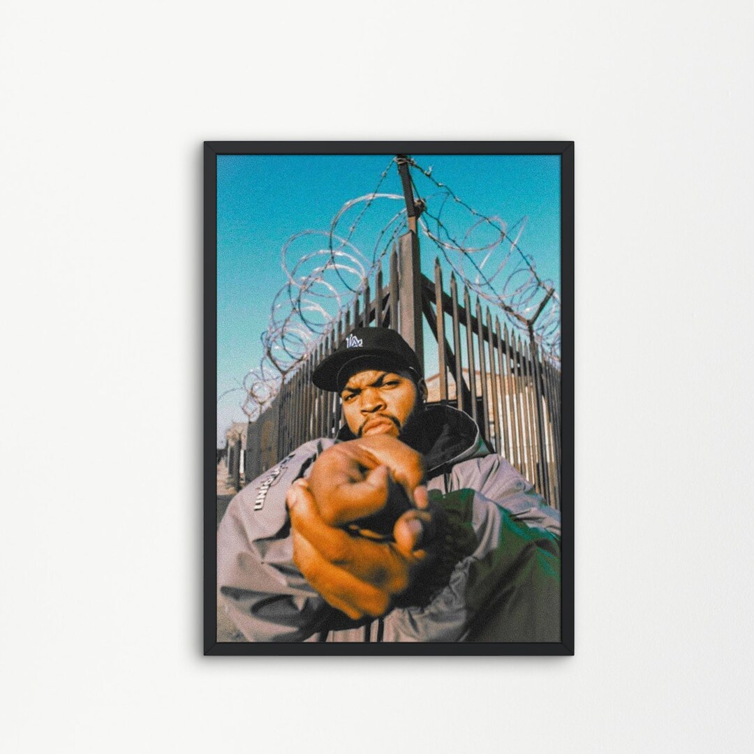 Ice Cube Poster Unframed Wall Art West Coast Rapper Vintage Etsy
