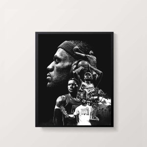Lebron James | Lebron James Wall Art | NBA Poster | Basketball Poster | Sports Poster | Unframed Art | GOAT | Stephen Curry | Michael Jordan