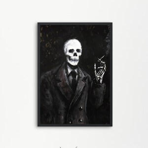 Skull Art Print, Aesthetic Skull Art Print, Digital Print Skull, Skeleton Art Print, Downloadable Art, Skeleton print