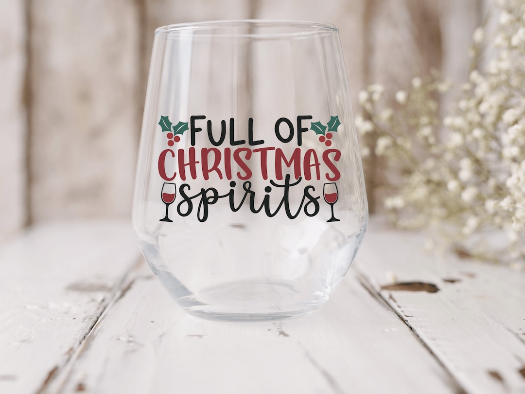 Santa Wine Glassesfull of Christmas Spiritsfunny Christmas Etsy