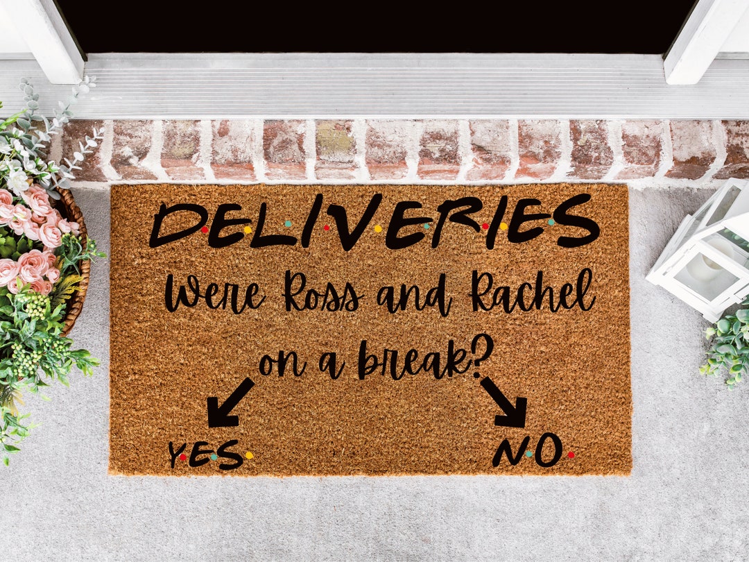 Friends Doormat Friends Mat Ross and Rachel Doormat Etsy