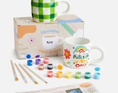 Keramik Bemalen Set 13-teilig - Mit Automatischem Pinselreiniger