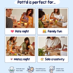 Pott'd™ Home Air-Dry Clay Pottery Kit for Adults & Beginners Kit includes Air-Dry Clay, Tools, Paints, Brushes, Sealant, How-to-Guide image 2