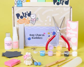 Pott’d Polymer Clay Kit - Bastelset für Erwachsene & Anfänger | Das Kit enthält Polymer Clay, Werkzeuge, Farben, Pinsel, Dichtmittel und eine Anleitung
