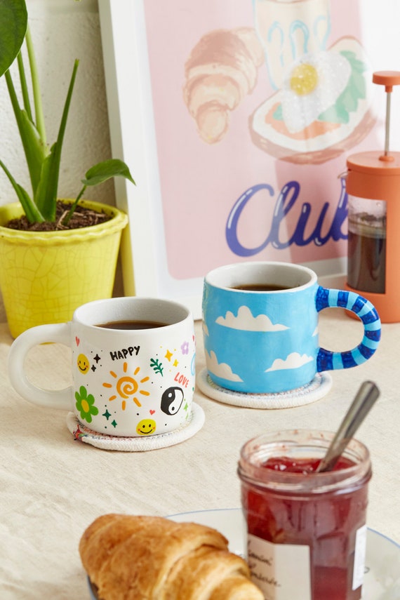 Pott d Paintables Paint a mug Kit Pottery Painting Kit for Adults Includes Mugs Paints Brushes and Painting Inspiration Guide Etsy UK