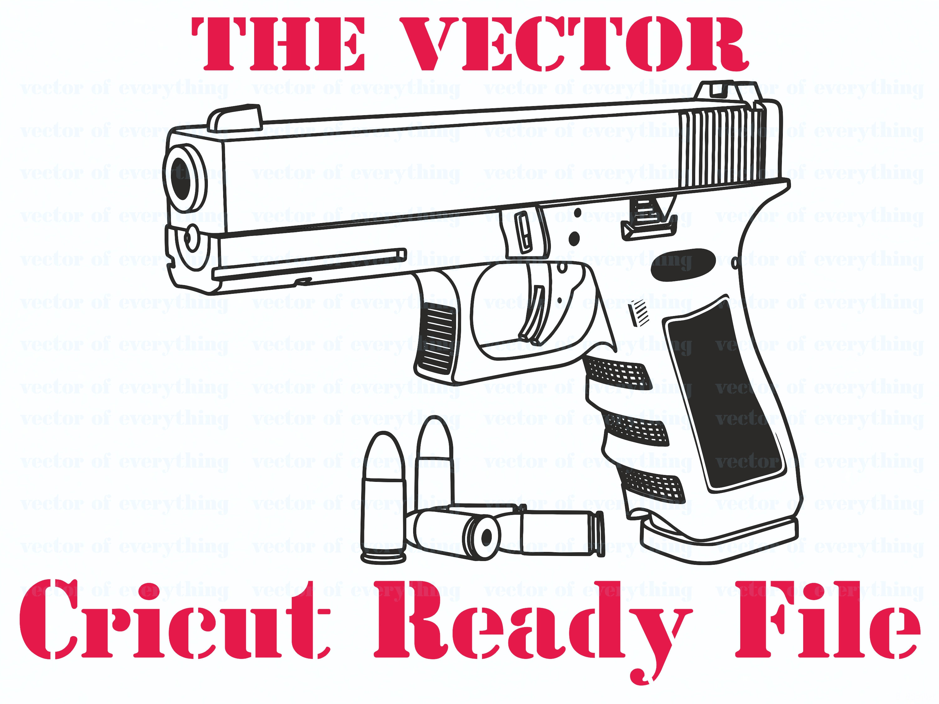 Glock 17 pistol SVG Vector Cut file Cricut Silhouette - Etsy México