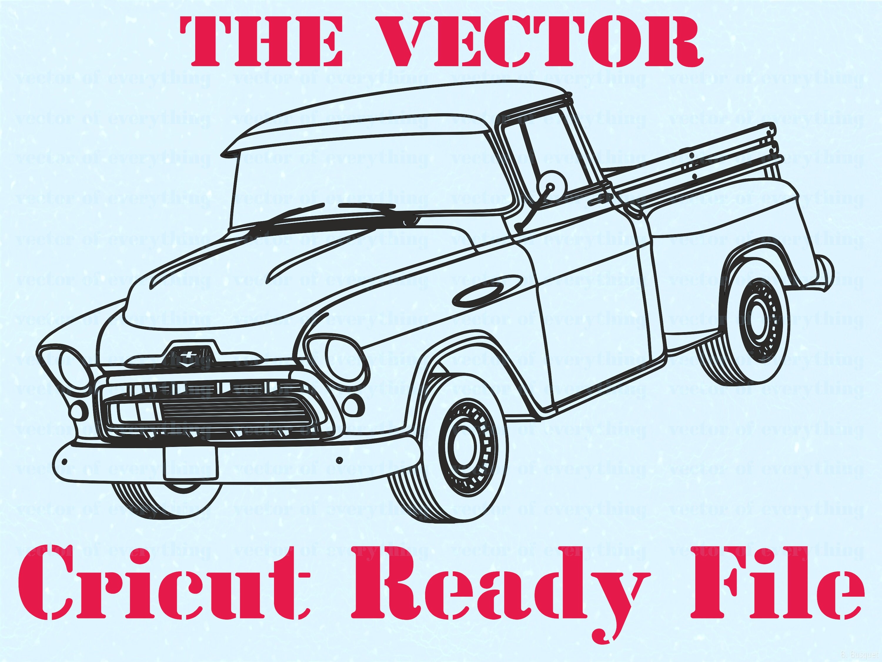 1957 Chevy Pickup SVG Vector Cut File Cricut Silhouette - Etsy Canada