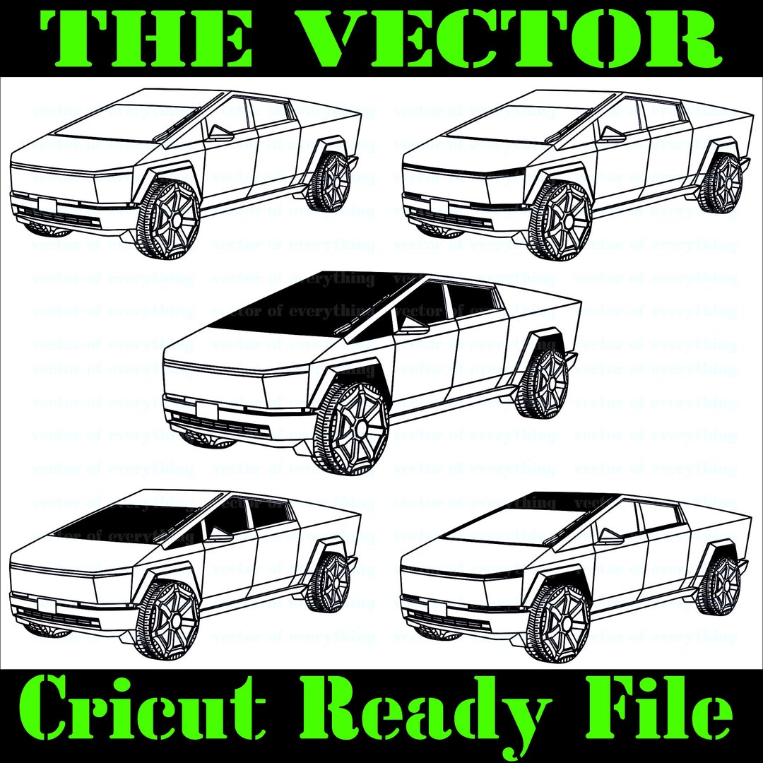 E Truck Cybertruck SVG, Vector Cut File, Cricut, Silhouette, Vinyl E Truck Cybertruck SVG, Vector Cut File, Cricut, Silhouette, Vinyl