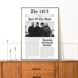 The 1975 Part of the Band Newspaper Article Print Digital Download Poster Retro Wall Art Matty Healy Being Funny In A Foreign Language image 4