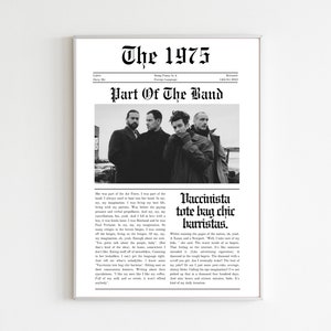 The 1975 Part of the Band Newspaper Article Print Digital Download Poster Retro Wall Art Matty Healy Being Funny In A Foreign Language image 1