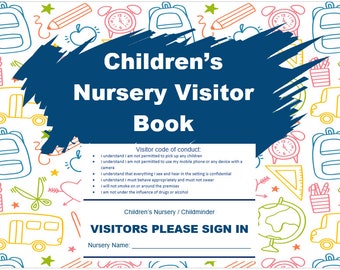 Libro de registro de entrada y salida de visitantes para guardería o niñera PDF