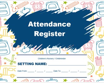 Registro de Asistencia a Guardería o Guardería Infantil PDF